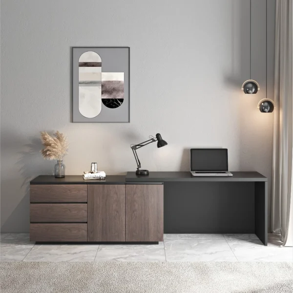 One-piece Multifunctional Expandable Desk with Drawers Desk Computer Desk Dresser