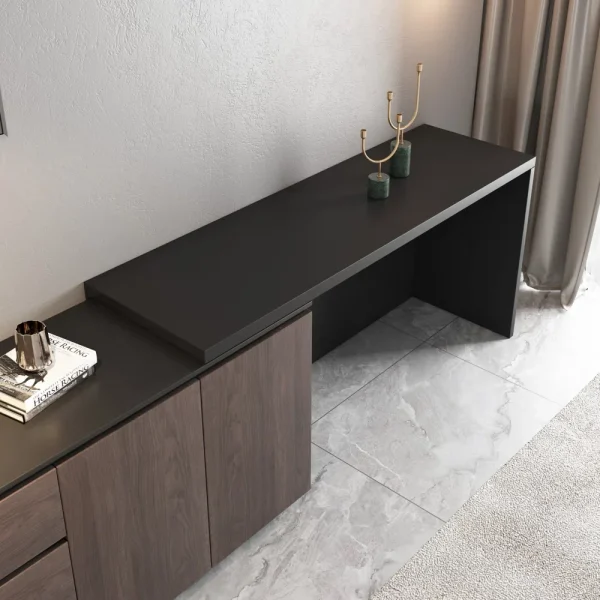 One-piece Multifunctional Expandable Desk with Drawers Desk Computer Desk Dresser - Image 6