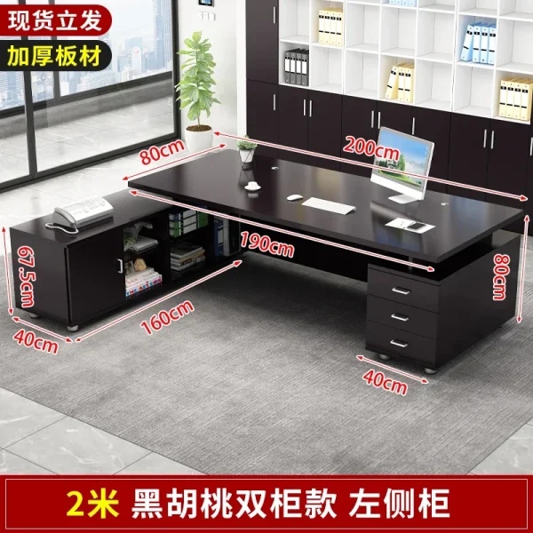 Nordic Office Desks Modern Manager Single Table Simple Office Furniture Luxury Fashion Boss Desk Home Bedroom Study Table P - Image 24