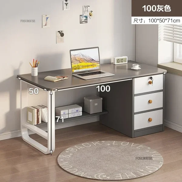 Desktop Computer Desks Home Office Desks Student Study Writing Tables with Drawer Simple Modern Workbench Office Furniture ww - Image 11