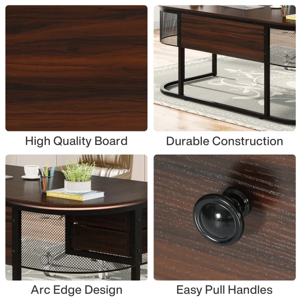 Tribesigns 63-Inch Executive Desk with 4 Drawers, Large Office Desk Computer Desk, Business Furniture Desk Workstation - Image 6