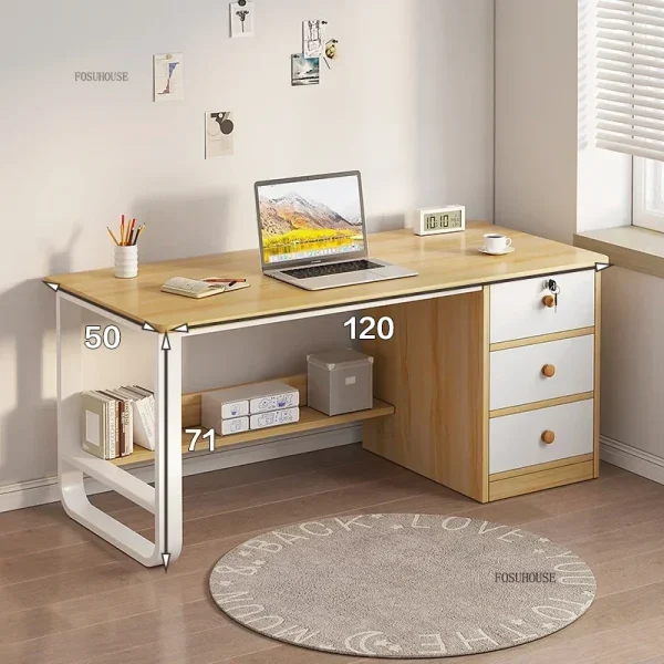 Desktop Computer Desks Home Office Desks Student Study Writing Tables with Drawer Simple Modern Workbench Office Furniture ww - Image 4