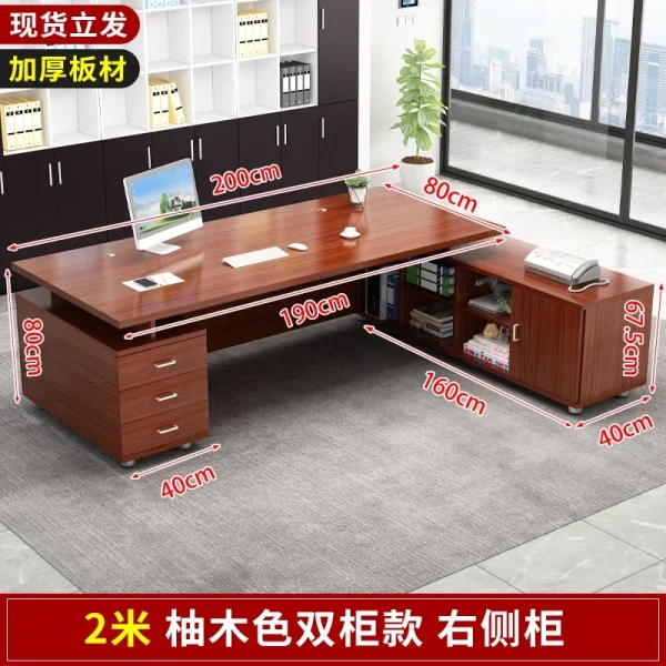 Nordic Office Desks Modern Manager Single Table Simple Office Furniture Luxury Fashion Boss Desk Home Bedroom Study Table P - Image 26
