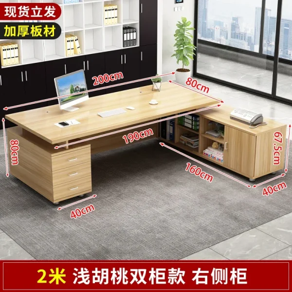 Nordic Office Desks Modern Manager Single Table Simple Office Furniture Luxury Fashion Boss Desk Home Bedroom Study Table P - Image 27