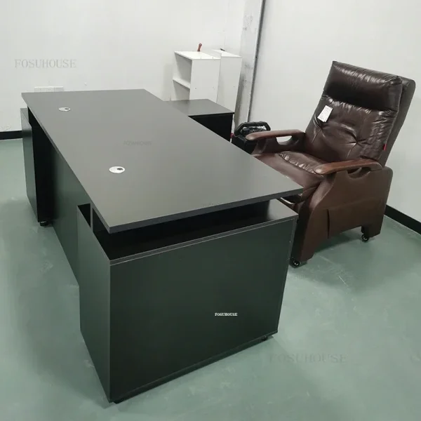 Nordic Office Desks Modern Manager Single Table Simple Office Furniture Luxury Fashion Boss Desk Home Bedroom Study Table P - Image 4