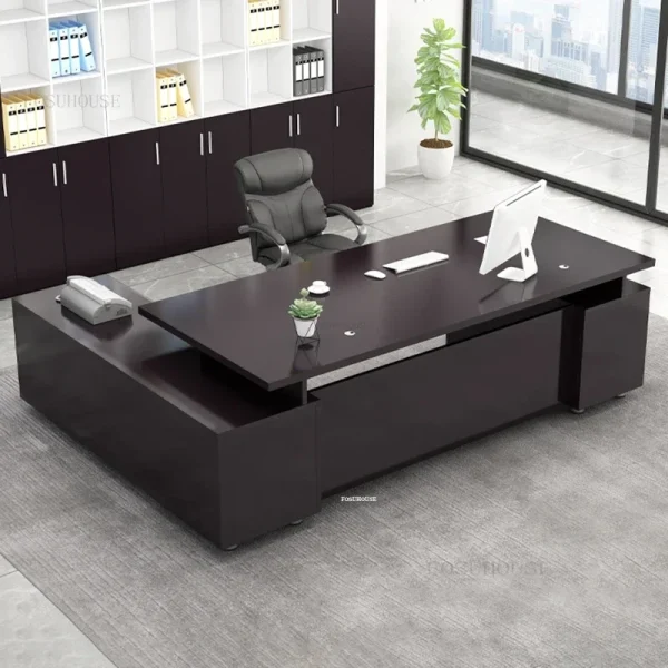 Nordic Office Desks Modern Manager Single Table Simple Office Furniture Luxury Fashion Boss Desk Home Bedroom Study Table P - Image 2