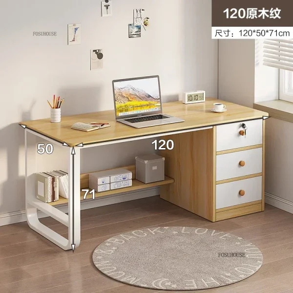 Desktop Computer Desks Home Office Desks Student Study Writing Tables with Drawer Simple Modern Workbench Office Furniture ww - Image 7