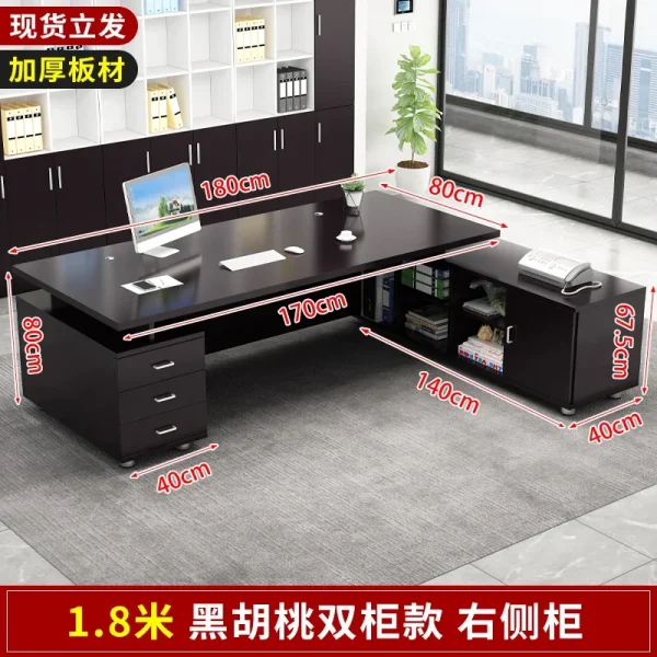 Nordic Office Desks Modern Manager Single Table Simple Office Furniture Luxury Fashion Boss Desk Home Bedroom Study Table P - Image 7
