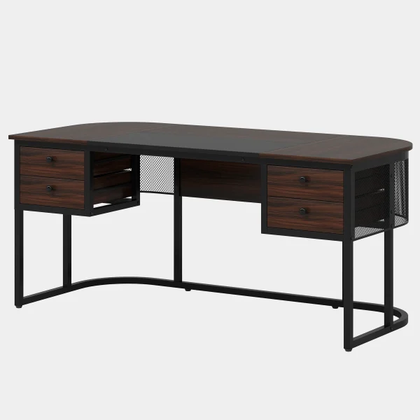 Tribesigns 63-Inch Executive Desk with 4 Drawers, Large Office Desk Computer Desk, Business Furniture Desk Workstation - Image 7