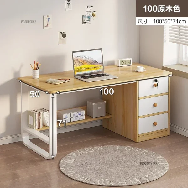 Desktop Computer Desks Home Office Desks Student Study Writing Tables with Drawer Simple Modern Workbench Office Furniture ww - Image 8