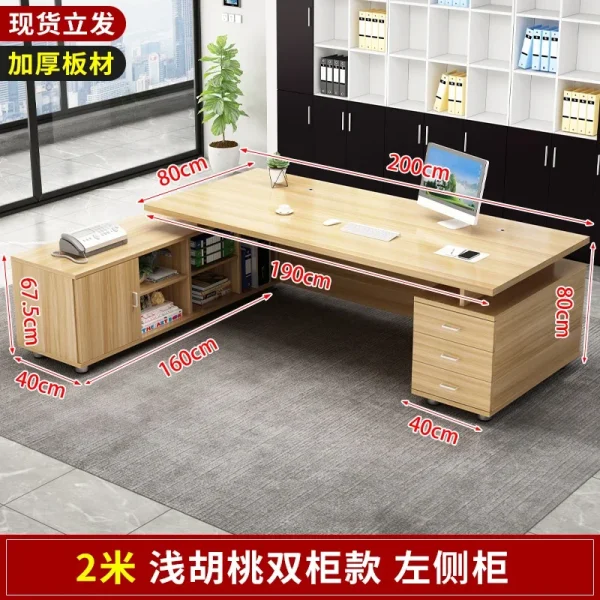 Nordic Office Desks Modern Manager Single Table Simple Office Furniture Luxury Fashion Boss Desk Home Bedroom Study Table P - Image 14