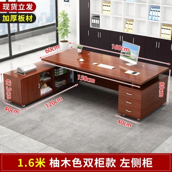Nordic Office Desks Modern Manager Single Table Simple Office Furniture Luxury Fashion Boss Desk Home Bedroom Study Table P - Image 17