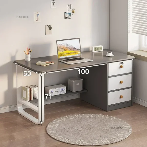 Desktop Computer Desks Home Office Desks Student Study Writing Tables with Drawer Simple Modern Workbench Office Furniture ww - Image 2